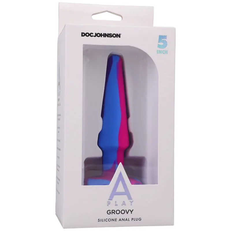 Groovy Silicone Anal Plug 5in Berry (Mixed) Groovy Silicone Anal Plug 5in Berry (Mixed)