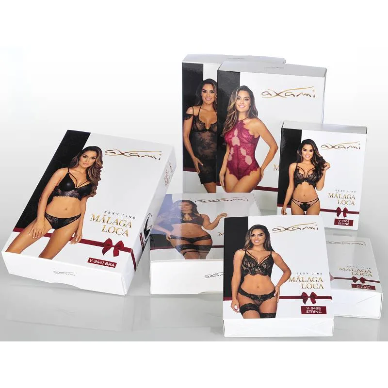 Lace Strappy G-String Black (Extra Small)