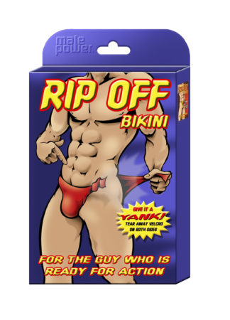 Male Power Rip Off Bikini Novelty Underwear (Black - One Size)