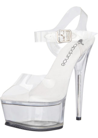 Lapdance Shoes Clear Platform Sandal With Quick Release Strap 6in Heel (8)