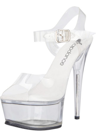 Lapdance Shoes Clear Platform Sandal With Quick Release Strap 6in Heel (9)