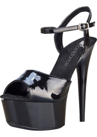 Lapdance Shoes Black Platform Sandal With Quick Release Strap 6in Heel  (7)