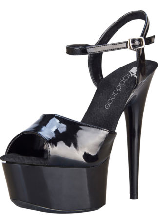Lapdance Shoes Black Platform Sandal With Quick Release Strap 6in Heel  (8)