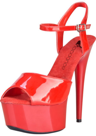 Lapdance Shoes Red Platform Sandal With Quick Release Strap 6in Heel  (8)
