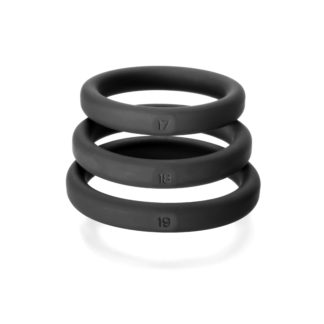 PerfectFit Xact-Fit Silicone Rings Large 3 Ring Kit (Black)