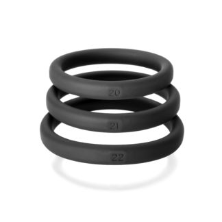 PerfectFit Xact-Fit Silicone Rings X-Large 3 Ring Kit (Black)