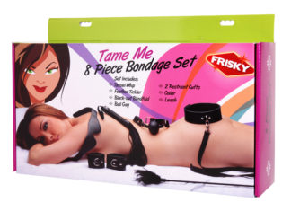 Frisky Tame Me 8 Pc Beginner Bondage Set (Black)