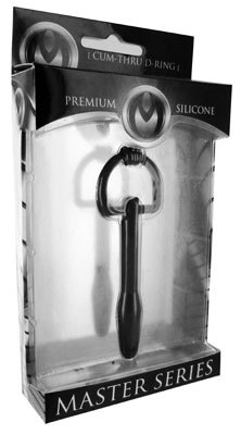 Master Series The Hallows Cum-Thru D-Ring Penis Plug (Black)
