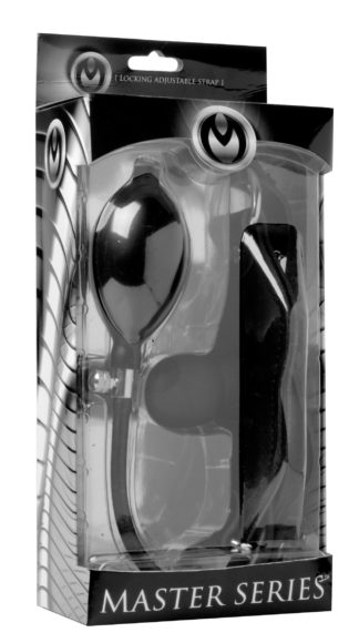 Master Series Silencer Inflatable Locking Gag (Black)