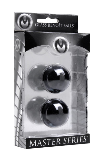 Master Series Jaded Glass Ben Wa Balls 30mm (Black)