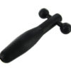 Silicone Cum-Thru Barbell Penis Plug (Black) Silicone Cum-Thru Barbell Penis Plug (Black)