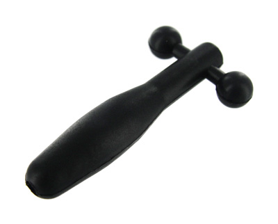 Silicone Cum-Thru Barbell Penis Plug (Black) Silicone Cum-Thru Barbell Penis Plug (Black)