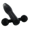 Silicone Cum-Thru Barbell Penis Plug (Black) Silicone Cum-Thru Barbell Penis Plug (Black)