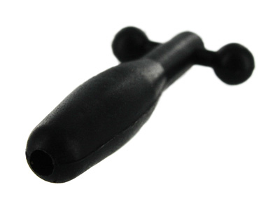 Silicone Cum-Thru Barbell Penis Plug (Black) Silicone Cum-Thru Barbell Penis Plug (Black)