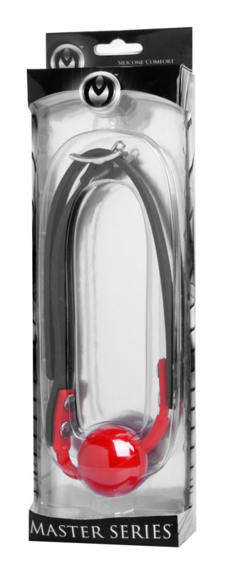 Master Series The Hush Gag Silicone Comfort Ball Gag (Red)