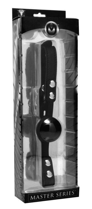 Master Series Premium Hush Locking Silicone Comfort Ball Gag (Black)