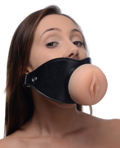 Master Series Pussy Face Oral Sex Mouth Gag (Black)