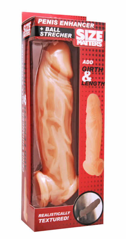 Size Matters Realistic Flesh Penis Enhancer and Ball Stretcher
