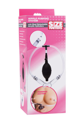Size Matters Nipple Pumping System with Dual Cylinders (Clear)