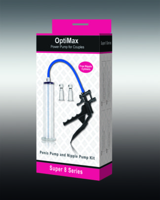 LuvPump Nipple, Clit and Penis Pump Kit for Couples OptiMax (Clear - Medium)