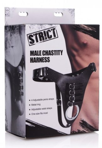 Strict Male Chastity Harness (Black)