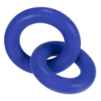 DUO Linked Cock/Ball Rings by Hunkyjunk Cobalt (Blue)