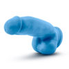 Neo Elite 7in Silicone Dual Density Cock with Balls Neon Blue Neo Elite 7in Silicone Dual Density Cock with Balls Neon Blue