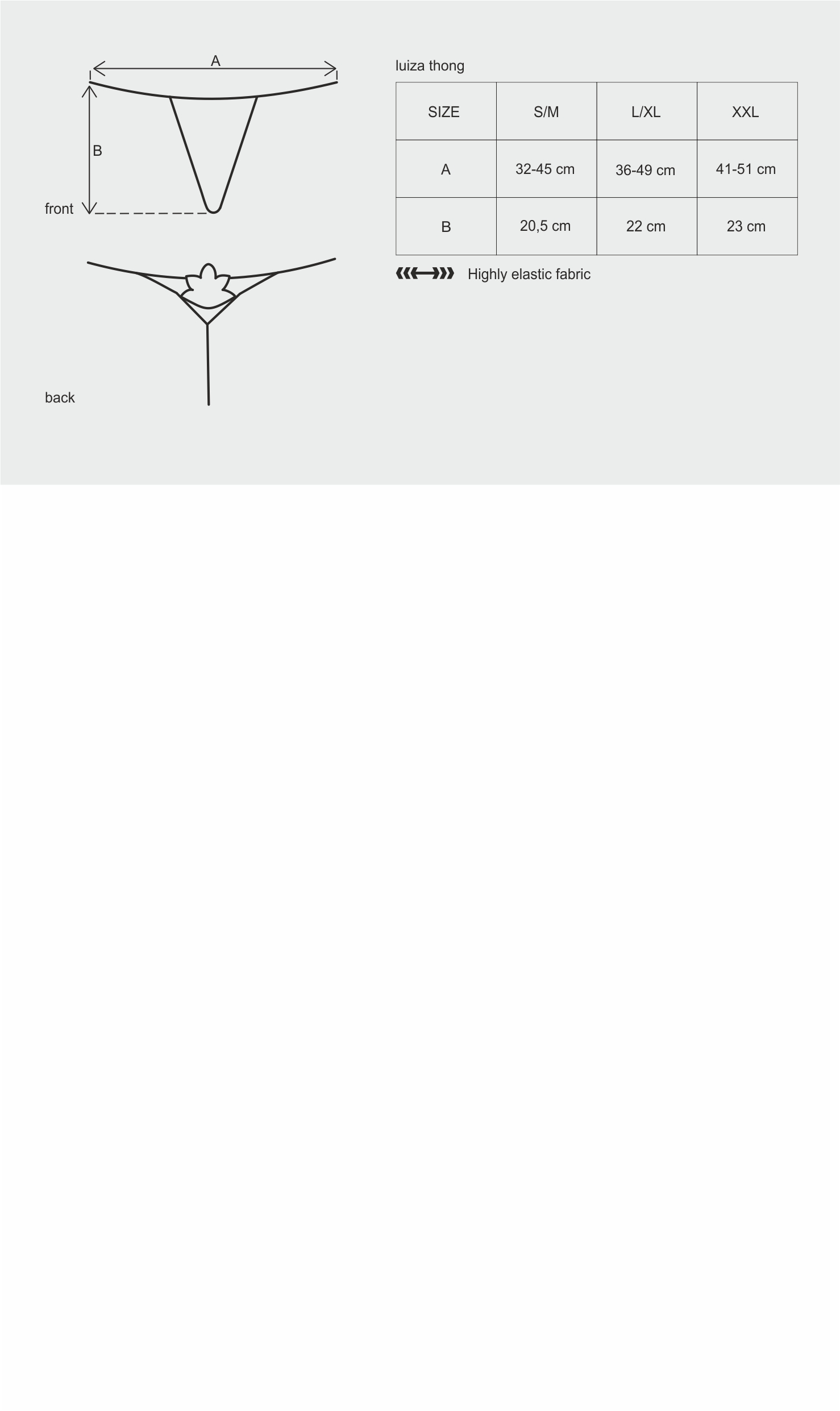 Luiza Thong White (Small/Medium)