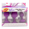 Purple Pleasures 3 Pc Silicone Anal Plugs Purple Pleasures 3 Pc Silicone Anal Plugs