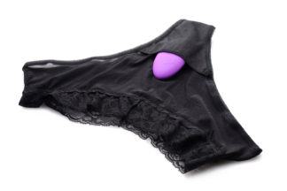 Frisky Naughty Knickers Silicone Remote Panty Vibe (Purple)