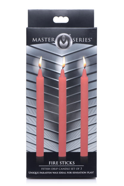 Master Series Fetish Drip Candles 3 Pk Red