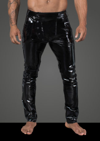 Noir Long Elastic PVC pants (Black - Extra Large)