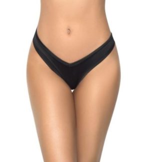 Mapale High Leg Thong Black (Small/Medium)