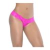 Peekaboo Crotchless Thong Pink (Extra Large)