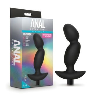 Anal Adventures Vibrating Silicone Prostate Massager 04 (Black)