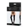 Glossy Wetlook Stockings Lotis (Black - Large)