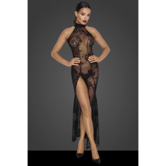 Noir Long Tulle Dress (Black - Large)