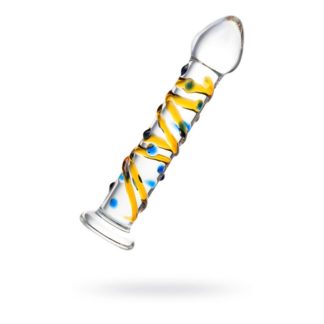 Sexus Glass Dildo Yellow 17.2cm (Clear) Sexus Glass Dildo Yellow 17.2cm (Clear)