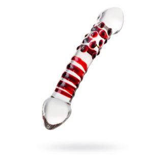 Sexus Glass Dildo Red Delight 19cm (Clear) Sexus Glass Dildo Red Delight 19cm (Clear)