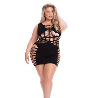 Pink Lipstick Dynamite Diva Mini Dress (Black - Queen)