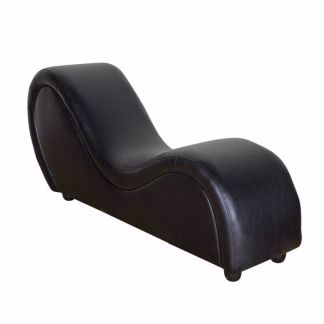Daytona Kama Sutra Mebon Chaise Love Lounge Leather Black