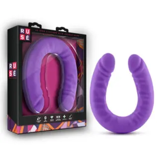 Ruse Silicone Slim 18in Purple Double Dong Ruse Silicone Slim 18in Purple Double Dong