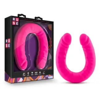 Ruse Silicone Slim 18in Hot Pink Double Dong Ruse Silicone Slim 18in Hot Pink Double Dong
