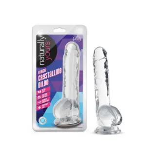Naturally Yours 8" Crystaline Dildo Diamond (Clear)