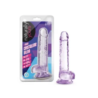 Naturally Yours 7" Crystaline Dildo Amethyst (Purple)