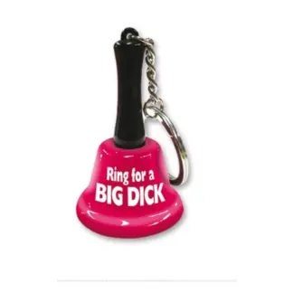 Novelty Ring For A Big Dick Mini Bell Keychain