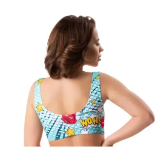 Mememe Lingerie Comics Like Crop Top (Mixed - Extra Large)