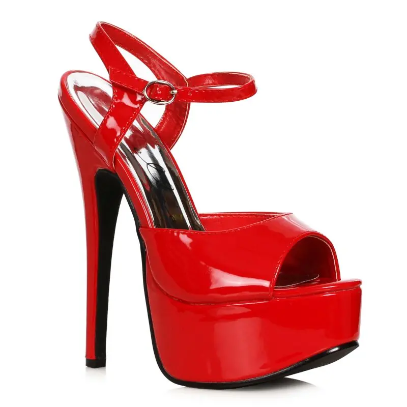 Stiletto Sandal Red 6.5in (7)