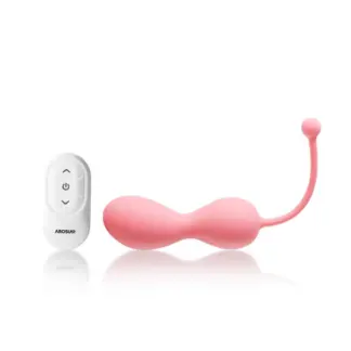 Arosum Kegelator Duo Vaginal Balls Come Hither Stimulator with Remote (Pink)