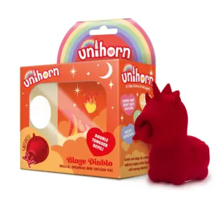 CreativeC Unihorn Blaze Diablo Fork Tongue Massager Red